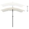 vidaXL Garden Parasol with Pole 200x130 cm Sand