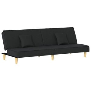 vidaXL Sofa Bed Black Fabric