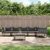vidaXL 7 Piece Garden Lounge Set with Cushions Anthracite Poly Rattan