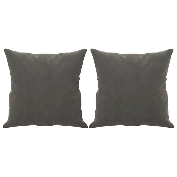 vidaXL Throw Pillows 2 pcs Dark Grey 40x40 cm Velvet