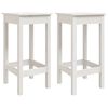 vidaXL 3 Piece Garden Bar Set White Solid Wood Pine