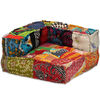 vidaXL 4-Seater Modular Pouffe Patchwork Fabric