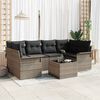 vidaXL Garden Sofa Set 7 pcs Grey Poly rattan