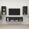 vidaXL Wall-mounted TV Cabinets 4 pcs High Gloss Grey Engineered Wood