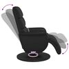 vidaXL Massage Recliner Chair with Footrest Black Faux Leather