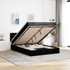 vidaXL Ottoman Bed with Mattress Black Double Fabric