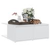 vidaXL Coffee Table High Gloss White 80x80x31 cm Engineered Wood