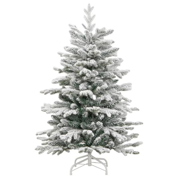vidaXL Artificial Hinged Christmas Tree 150 LEDs & Flocked Snow 150 cm