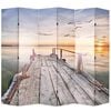 vidaXL Folding Room Divider 228x170 cm Lake