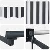 vidaXL Retractable Awning Anthracite and White 3x2.5 m Fabric&Aluminium