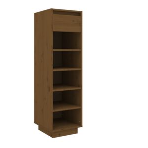 vidaXL Shoe Cabinet | Honey Brown | Solid Pinewood | Tall | Shoe Cabinet