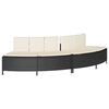 vidaXL Hot Tub Surround Black Poly Rattan and Solid Wood Acacia
