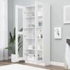 vidaXL Vitrine Cabinet White 82.5x30.5x185 cm Engineered Wood