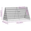 vidaXL Rabbit Cage Silver 110 x 55 x 55 cm Galvanised Steel