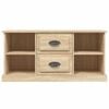 vidaXL TV Cabinet Sonoma Oak 99.5x35.5x48 cm Engineered Wood