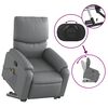 vidaXL Stand up Massage Recliner Chair Grey Faux Leather