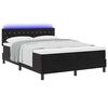 vidaXL Box Spring Bed Black and White 152 x 203 cm Velvet