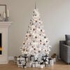 vidaXL Artificial Half Pre-lit Christmas Tree with Ball Set White 180 cm