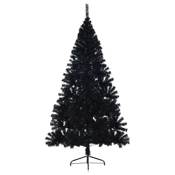 vidaXL Artificial Pre-lit Christmas Tree Black 240 cm PVC