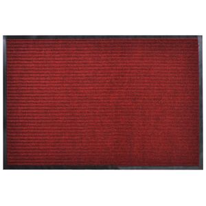 vidaXL Doormat | Red | PVC backing, Polyester front | 90x60 cm | Non-slip