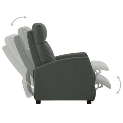 vidaXL Recliner Chair Grey Faux Leather