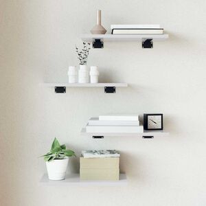 vidaXL Bookshelf Boards 4 pcs High Gloss White 40x20x1,5 cm Engineered Wood