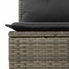 vidaXL 5 Piece Garden Sofa Set with Cushions Grey Poly Rattan
