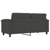 vidaXL 2-Seater Sofa Dark Grey 140 cm Microfibre Fabric