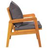 vidaXL Garden Chair with Cushion 2 pcs Oil Natural Solid Acacia Wood