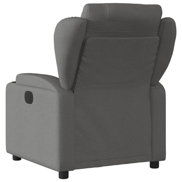 vidaXL Electric Massage Recliner Chair Dark Grey Fabric