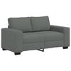 vidaXL 2 Piece Sofa Set with Cushions Dark Grey Fabric