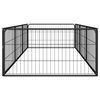 vidaXL 8-Panel Dog Playpen Black 100x50 cm Powder-coated Steel