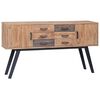 vidaXL Side Cabinet 110x30x75 cm Solid Teak