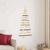 vidaXL Christmas Tree with 30 LEDs Natural 90 cm Solid Ash Wood