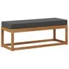 vidaXL Outdoor Stoolbench Solid Acacia Wood Natural and Anthracite