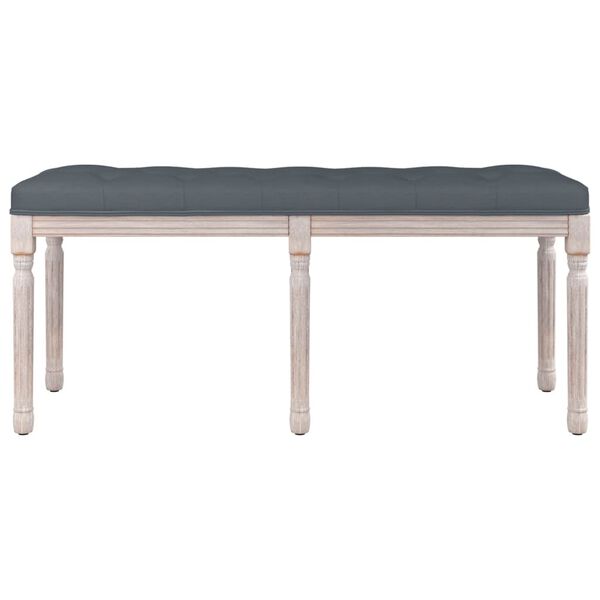vidaXL Bench Dark Grey 110x40x49 cm Velvet