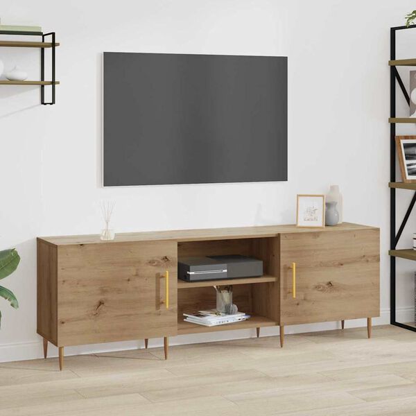 vidaXL TV Cabinet Artisan oak 150 x 30 x 50 cm Engineered wood