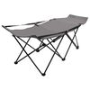 vidaXL Folding Sun Lounger Grey Steel