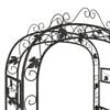 vidaXL Garden Arch Black 116x45x240 cm Steel