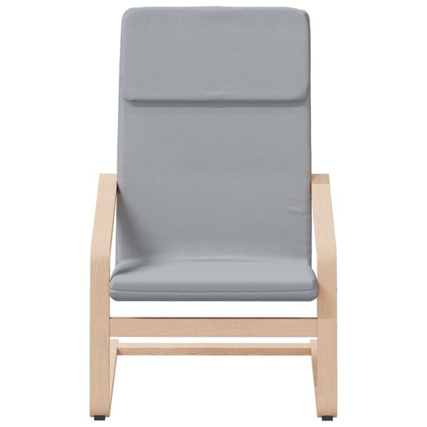 vidaXL Relaxing Chair with Footstool Light Grey Fabric