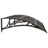 vidaXL Door Canopy Black 150x75 cm Polycarbonate