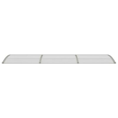 vidaXL Door Canopy Grey and Transparent 300x75 cm PC