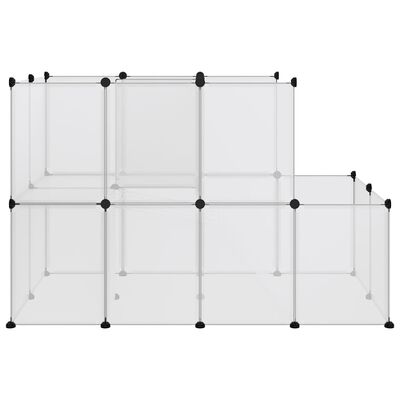 vidaXL Small Animal Cage Transparent 142x74x93 cm PP and Steel