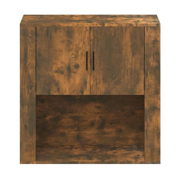 vidaXL Wall Cabinet Smoked Oak 80x33x80 cm Engineered Wood