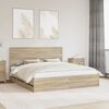 vidaXL Bed Frame with Drawer Sonoma Oak 180 x 200 cm Engineer Wood