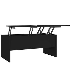 vidaXL Coffee Table Black 102x50,5x46,5 cm Engineered Wood