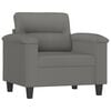 vidaXL 4 Piece Sofa Set with Cushions Dark Grey Microfibre Fabric