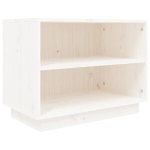 vidaXL Shoe Cabinet | White | Solid Pine Wood | Medium | Shoe Cabinet