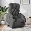 vidaXL Stand up Massage Recliner Chair Dark Grey Fabric