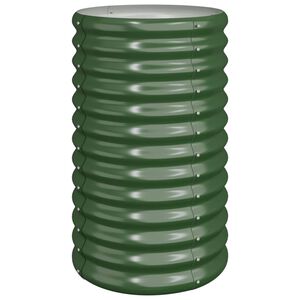 vidaXL Garden Planter Galvanised Steel 40x40x68 cm Green
